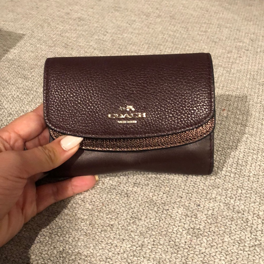 Burgundy small size Coach wallet